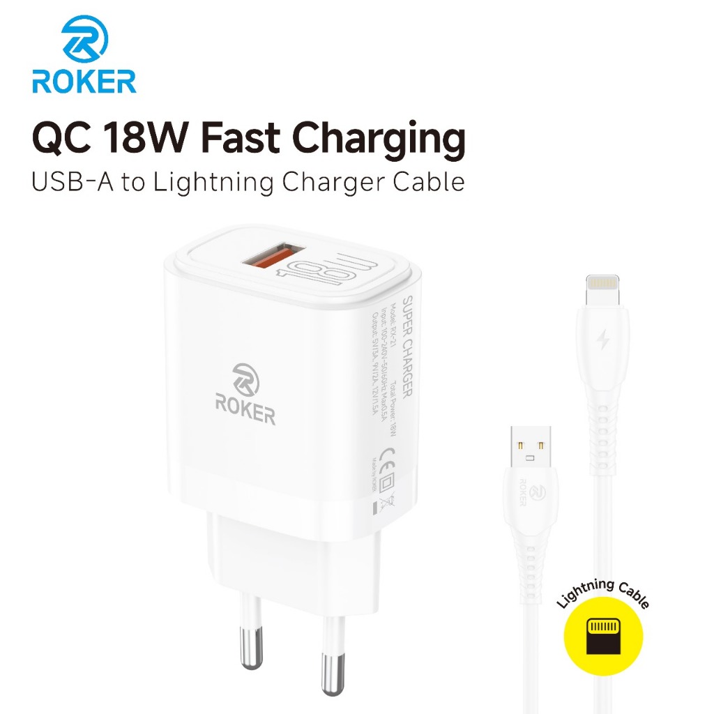 ROKER QC 18W Fast Charging RX21 ios kabel lightning iphone