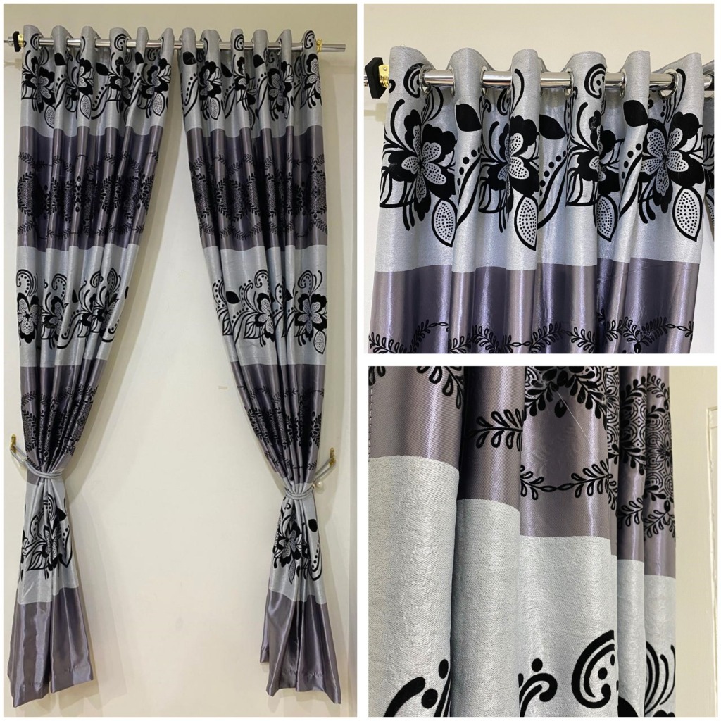 KONG GORDEN BLACKOUT FLOCKING TEBAL EMBOS MINIMALIS PREMIUM GORDENG HORDENG TIRAI JENDELA PINTU - Gambar 4