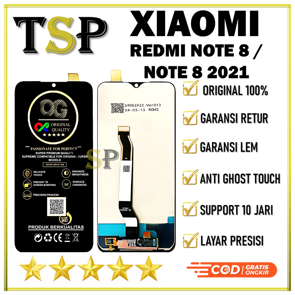 LCD XIAOMI REDMI NOTE 8 / NOTE 8 2021 TOUCHSCREEN ORIGINAL 100% HIGH QUALITY