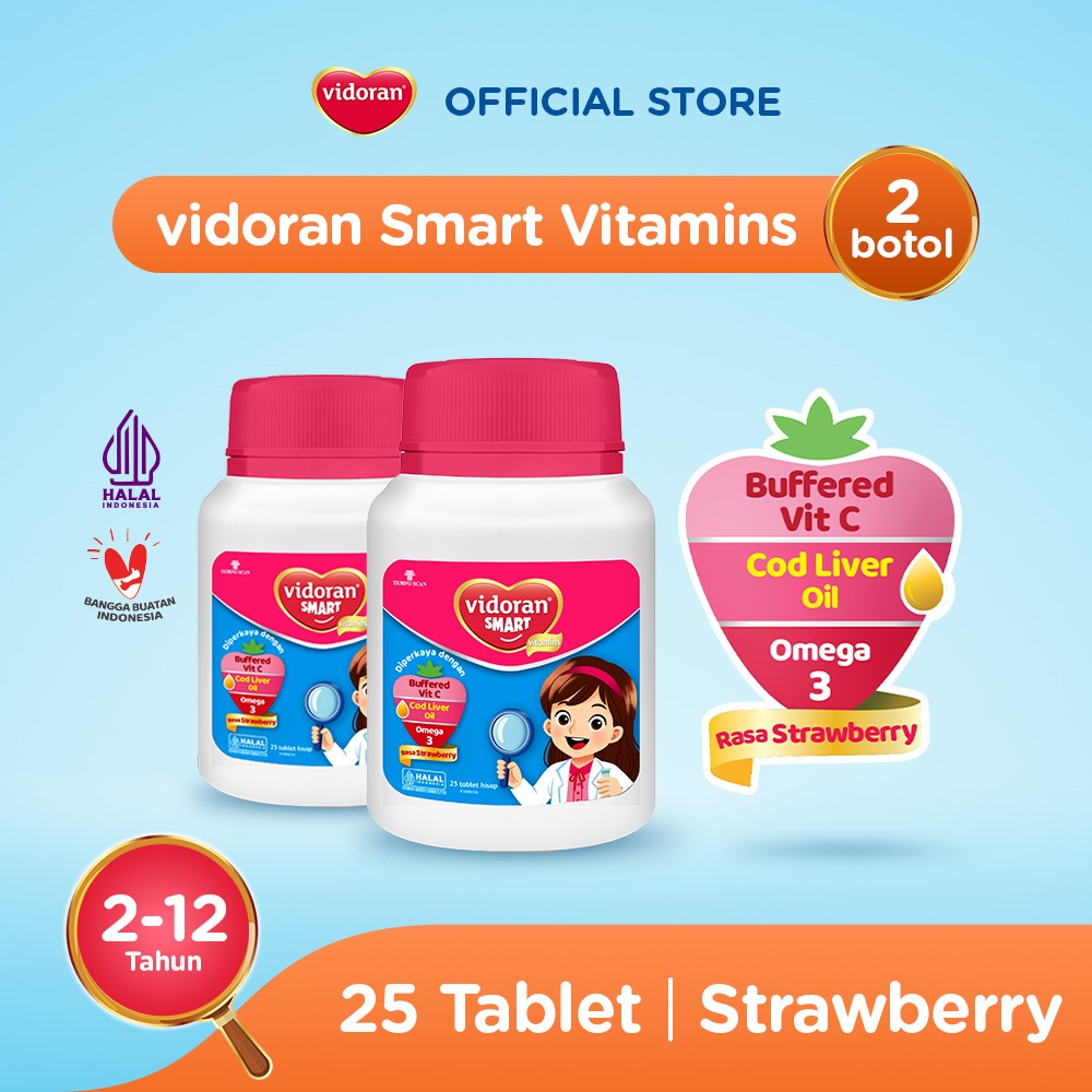 vidoran Smart All Variant 25 Tablet Vitamin Anak - 2 botol (Exp : 10.2027) - Gambar 2