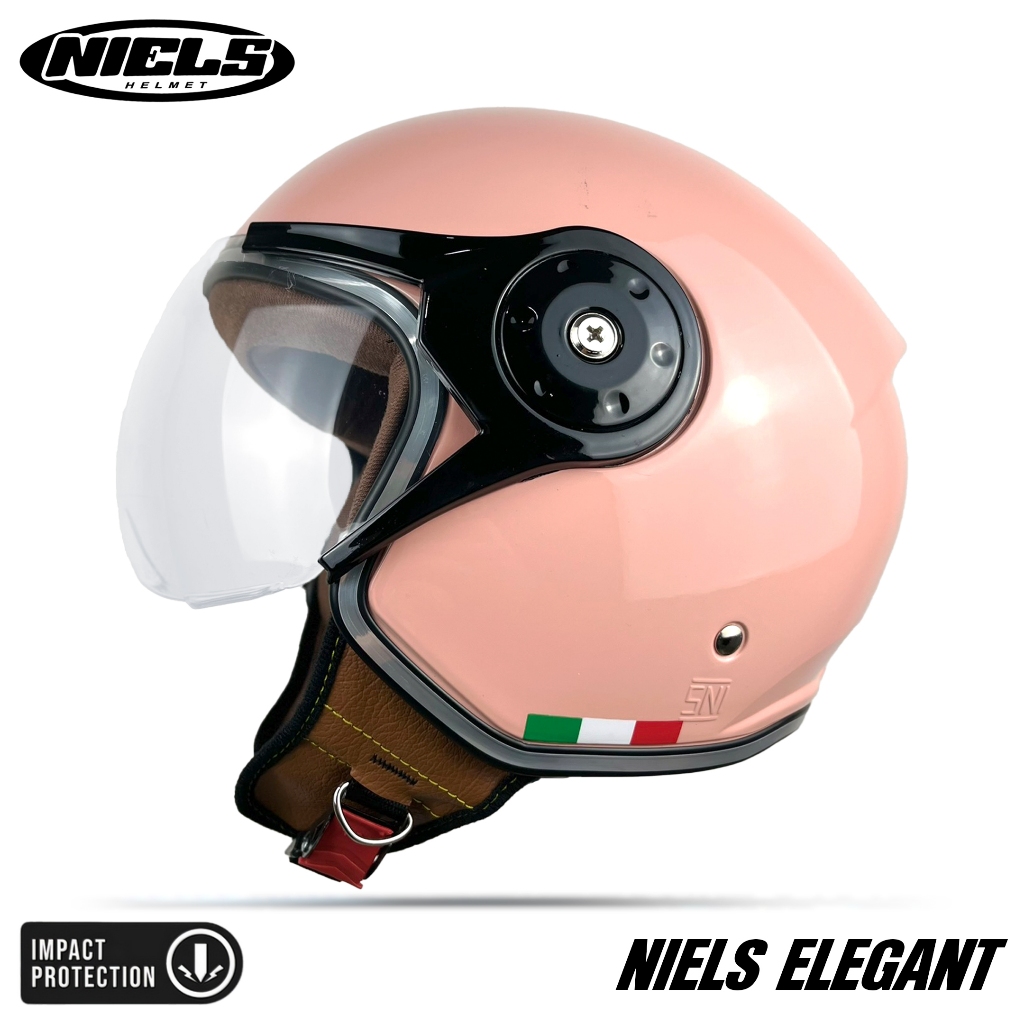NIELS - Helm Bogo Retro Hijab Elegant Dewasa Kaca Pilot SNI Motorcycle - Gambar 3