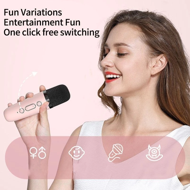 K12 Speaker Bluetooth Karaoke Wireless Home Party Speaker Karaoke Set Bluetooth Mini Full bass - Gambar 2