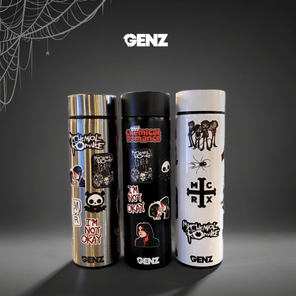 My Chemical Romance Tumbler Aesthetic Premium Stainless Stell TahanDingin Panas 500Ml LED TEMPERATUR