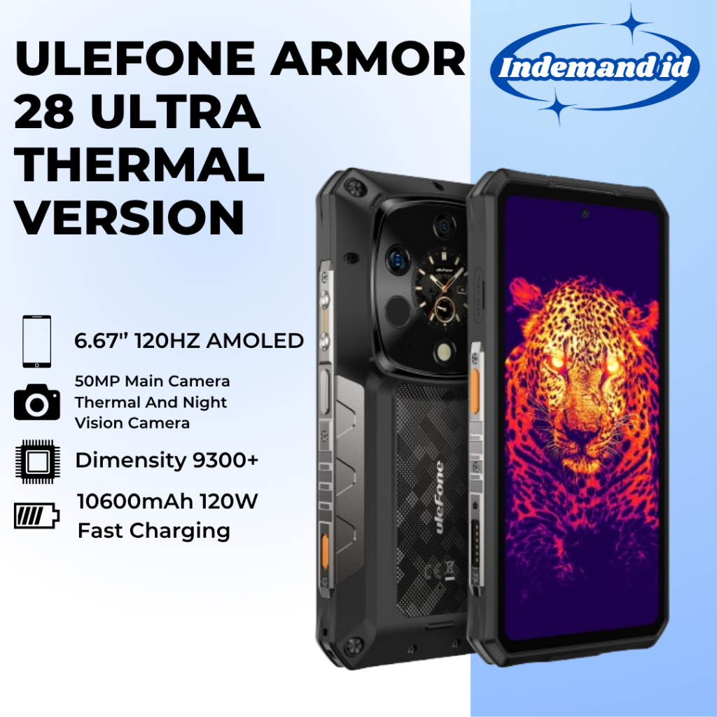 Ulefone Armor 28 Ultra 5G Thermal Image And Night Vision Camera 16GB 1TB 10600mAh NFC Android 15