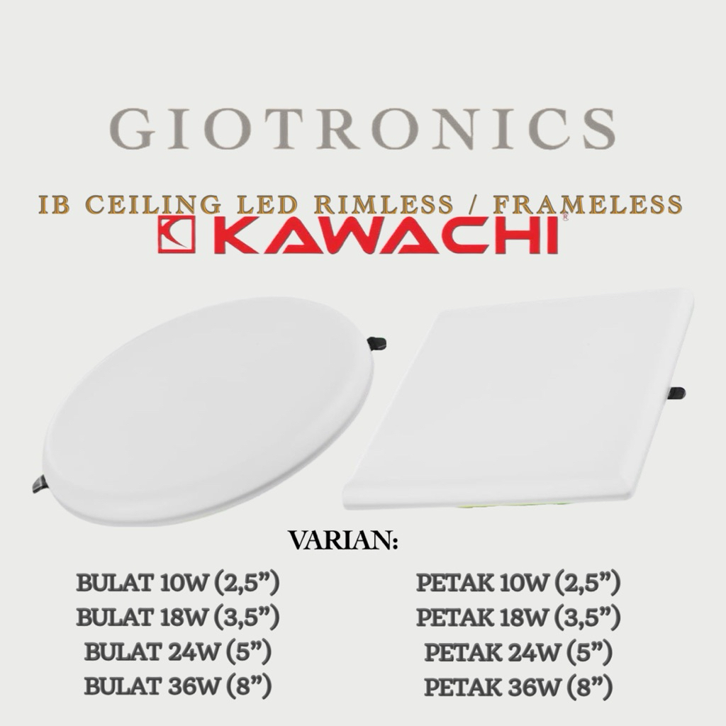 KAWACHI - ROUND or Square Ceiling Recessed Luminaires LED lights ...
