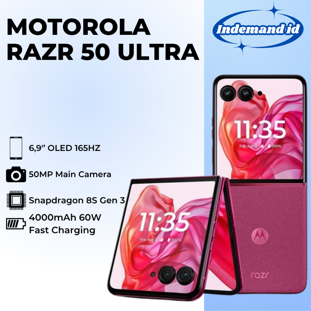 Motorola Razr 50 Ultra 5G Global Rom 6.9" OLED 165Hz Snapdragon 8S Gen 3 4000mAh 45W NFC