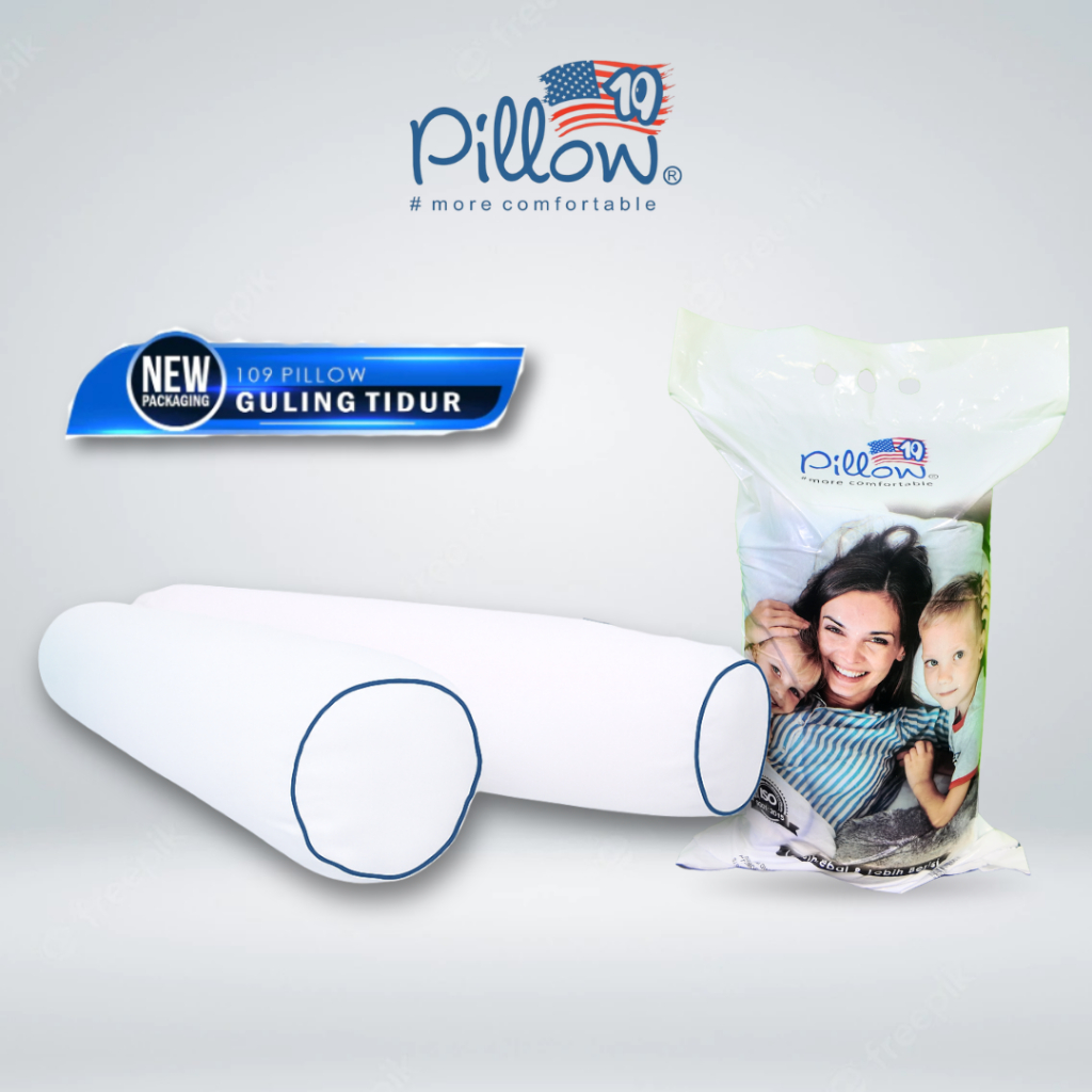109 Pillow Bantal Guling Medium / Bantal Tidur Hotel Isi Silikon Grade A / Bantal Empuk Lembut Anti Kempes - Gambar 4