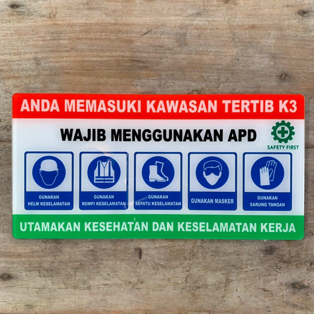 Acrylic K3 Sign Board for Personal Protective Equipment (PPE) | Shopee ...