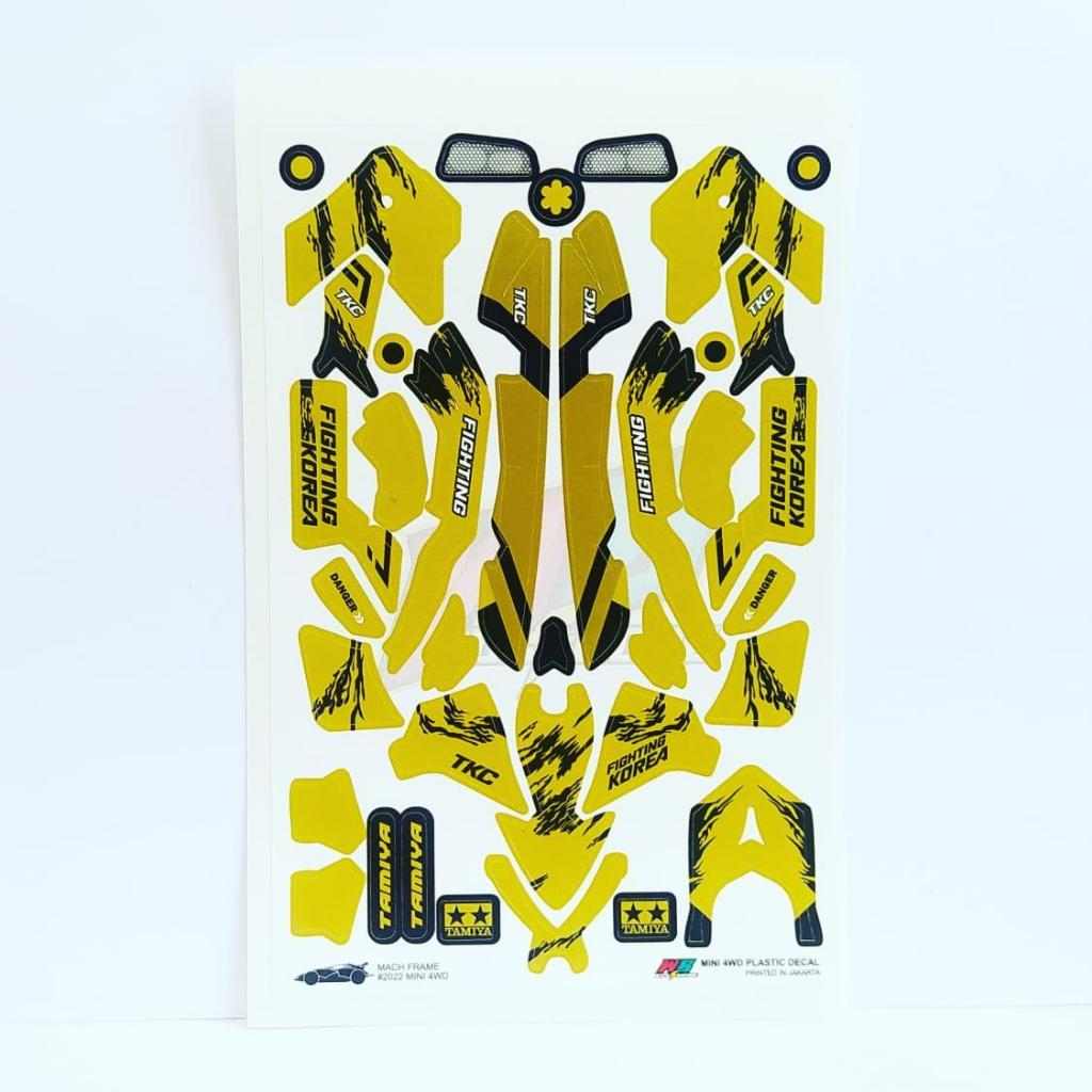Mach Frame Sticker - Korea - Black Body Gold Combination - Vinyl ...