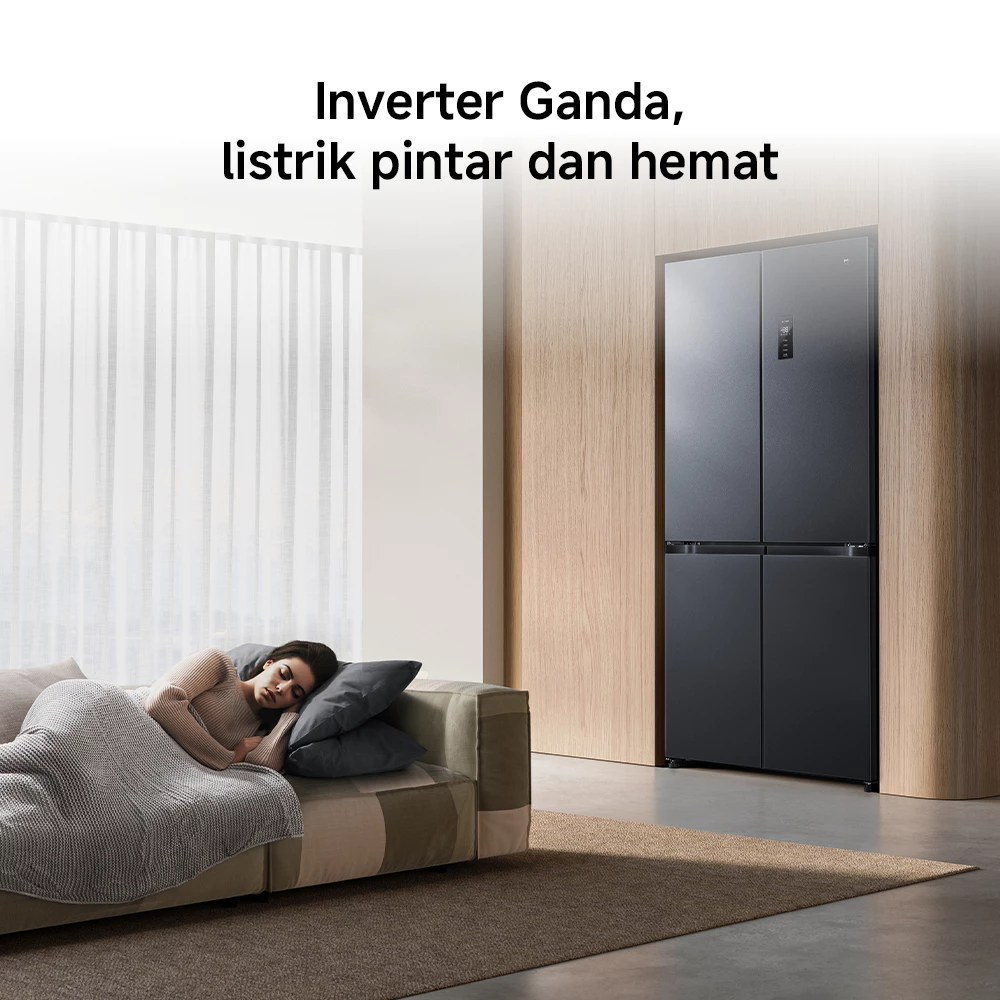 Xiaomi Mijia Refrigerator Cross Door 510L / Smart Control / 510L Big Capacity & Ultra-Slim Design / Ag+ Fresh : Anti-bacterial protection & Deodorizing / Dual Inverter / Kulkas 4 Pintu [Official Store] - Gambar 4