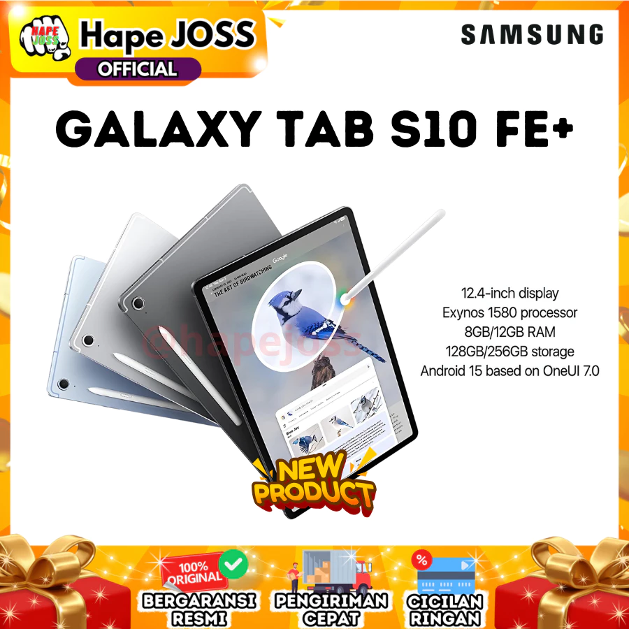 Samsung Galaxy Tab S10 FE+ Wifi 12/256GB Garansi Resmi Indonesia