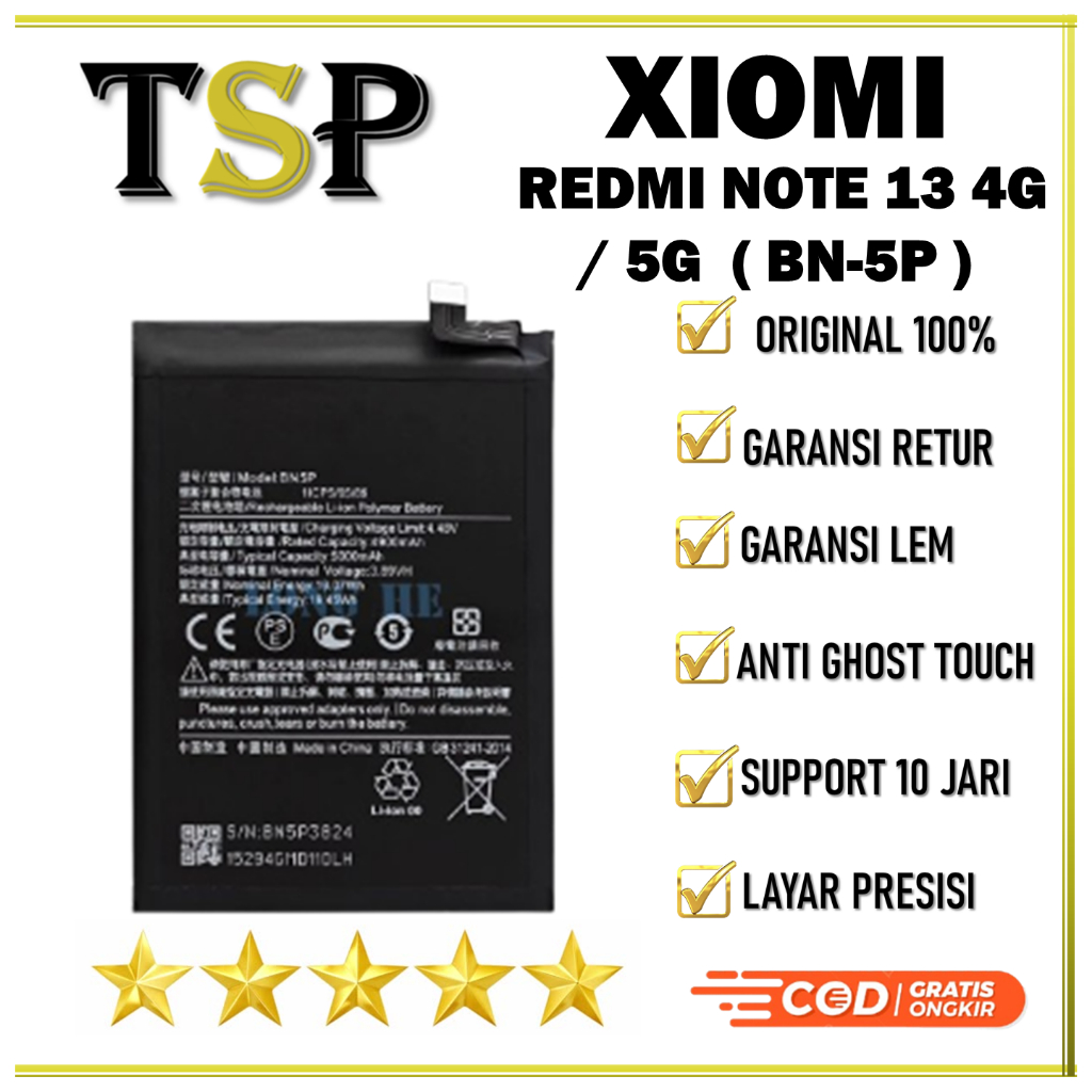 BATERAI XIAOMI BN-5P REDMI 13 4G / 5G BATERAI ORIGINAL 100%