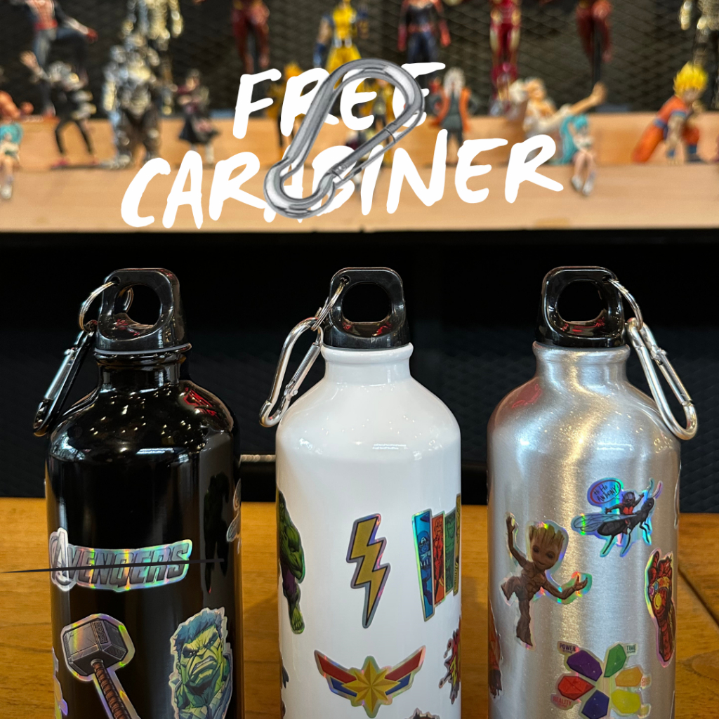 Botol Carabiner Sport Aesthetic Avengers Hologram Premium Ukuran 750 ML Botol minum Olahraga Avenger foto 3