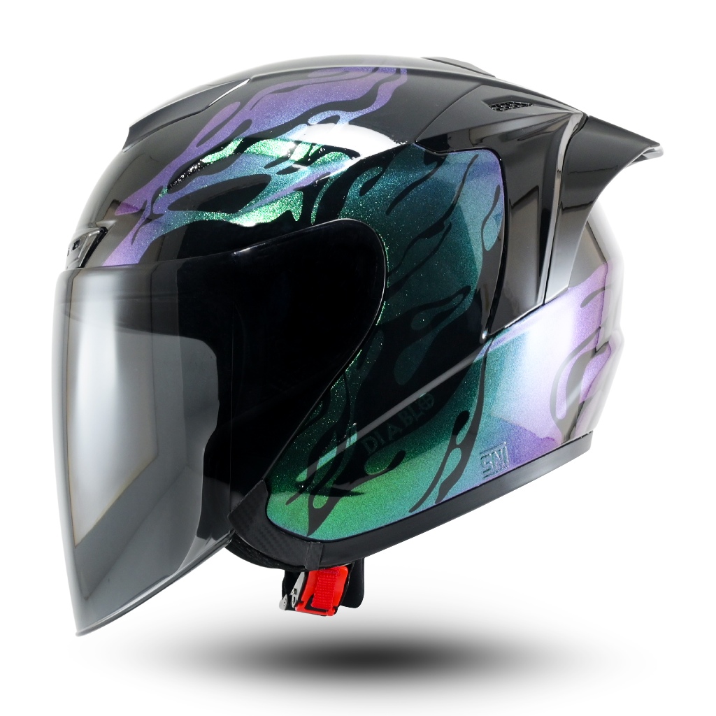 Bipplast Pro Z Motif Helm Half Face Kekinian SNI Spoiler Pria Wanita - Gambar 4