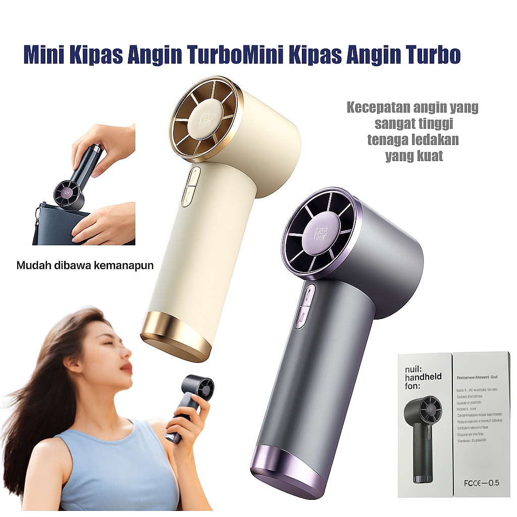 Mini Kipas Turbo DS1013 5 Speed LED Display