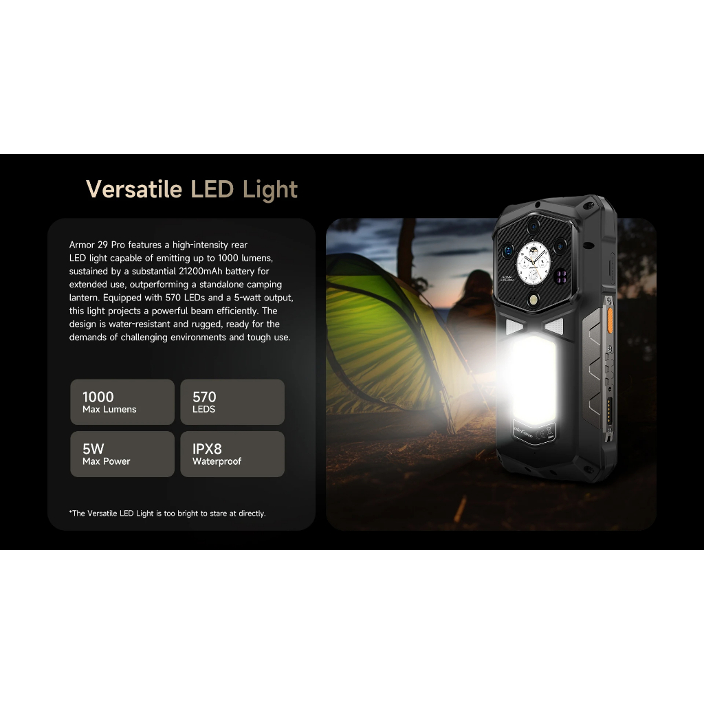 Ulefone Armor 29 Pro 5G 6.67'' AMOLED 120HZ 16GB 512GB Dimensity 7400 21200mAh 120W - Gambar 4