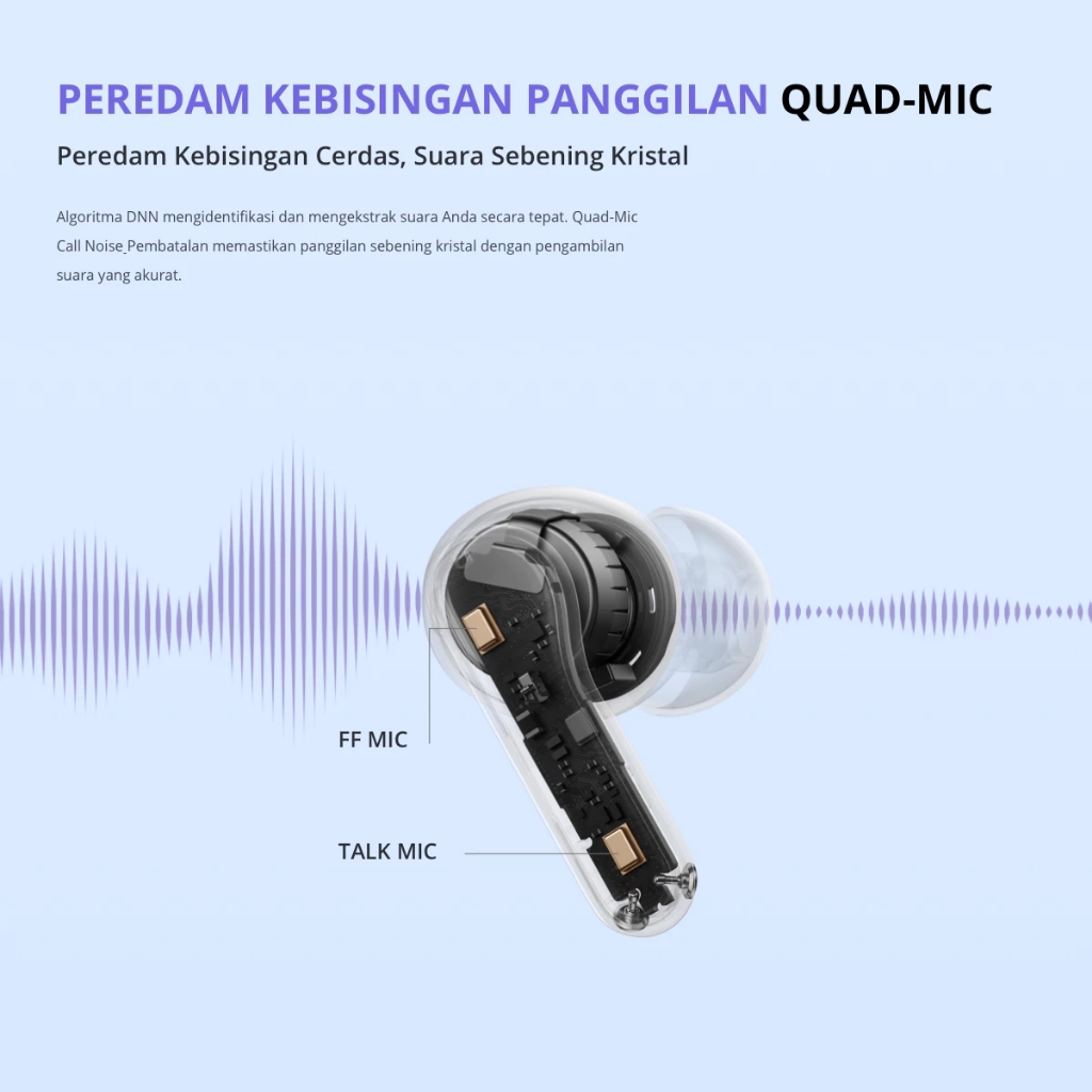 realme Buds T200 | Up to 52 Hours of Playback | Dual-device Connection 2.0 + Swift Pair | 52dB Smart Active Noise Cancellation - Gambar 4