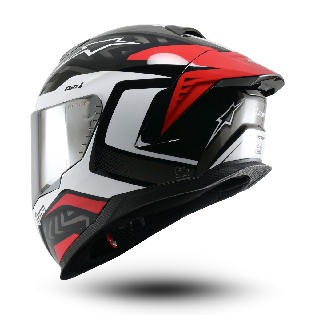 Helm Full Face Helm Jitsu Air 1 Carbon Motif Visor Silver Terbaru - Gambar 3