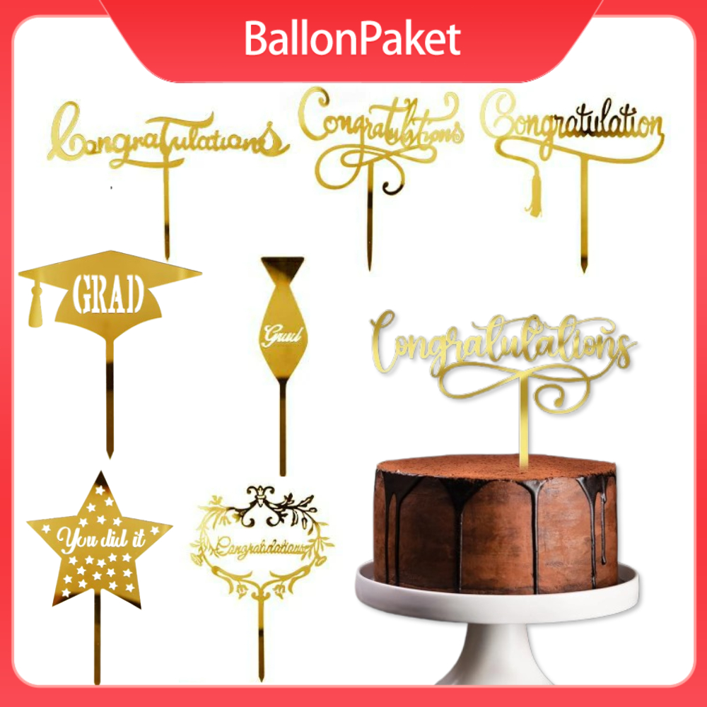 Acrylic Congratulations Graduation Cake Topper Acrylic Cake Decoration ...