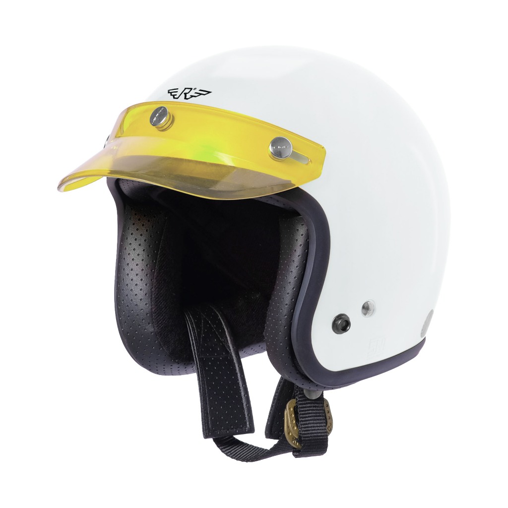 RIMC Helm Anak Doja Kids White Glossy - Helm Bogo Anak-Anak Putih Polos SNI Half Face - Gambar 4