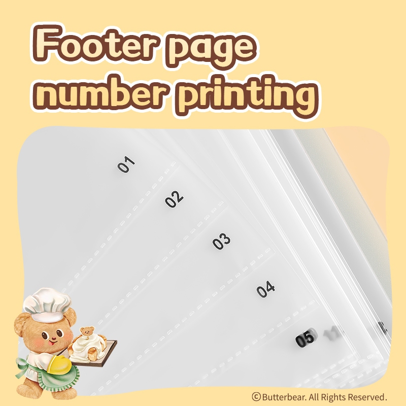 Deli x Butterbear Display Book Map Folder A4 File Dokumen 30/40 Lembar Anti Air NS517 - Gambar 2