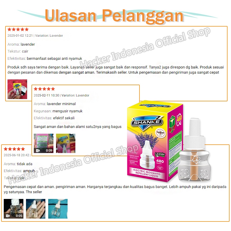 Refill Obat Nyamuk Elektrik Lavender 60 malam - 45mL - Buat Nyamuk Elektrik - Gambar 3