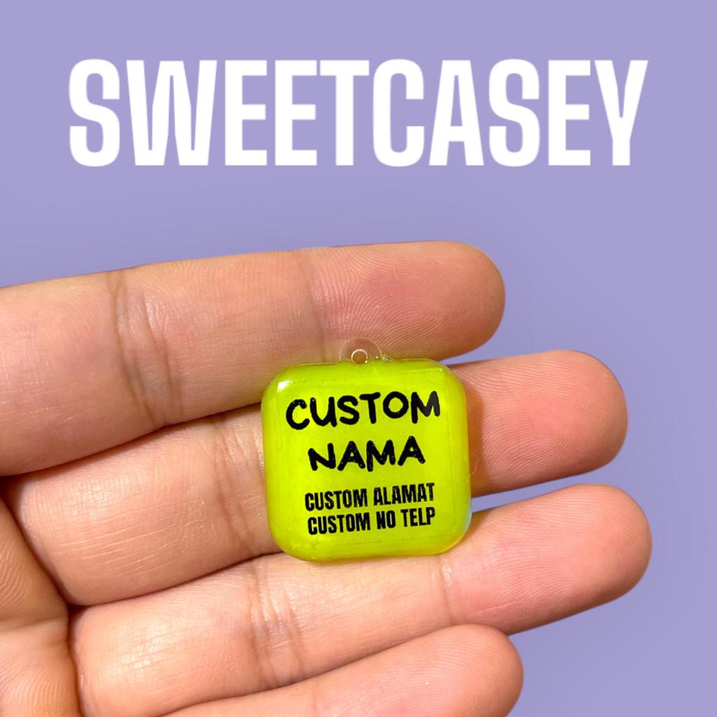 LIONTIN ONLY GLOW IN THE DARK KOTAK / LIONTIN CUSTOM NAMA / KALUNG KUCING FREE NAMA / NYALA DI TEMPAT GELAP - Gambar 2