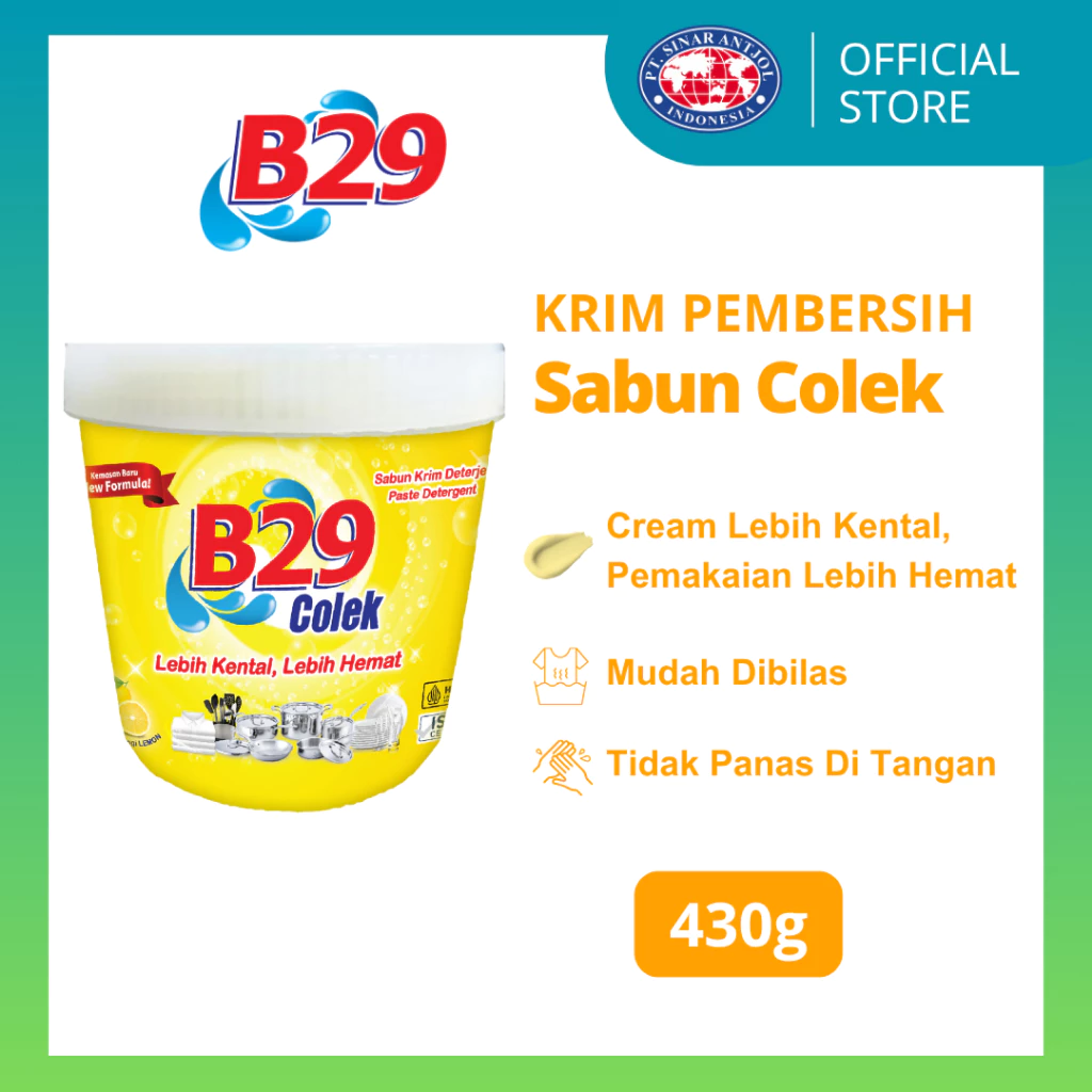 B29 Cream Cup 430gr Sabun Colek Kuning Pembersih Pakaian Kuning