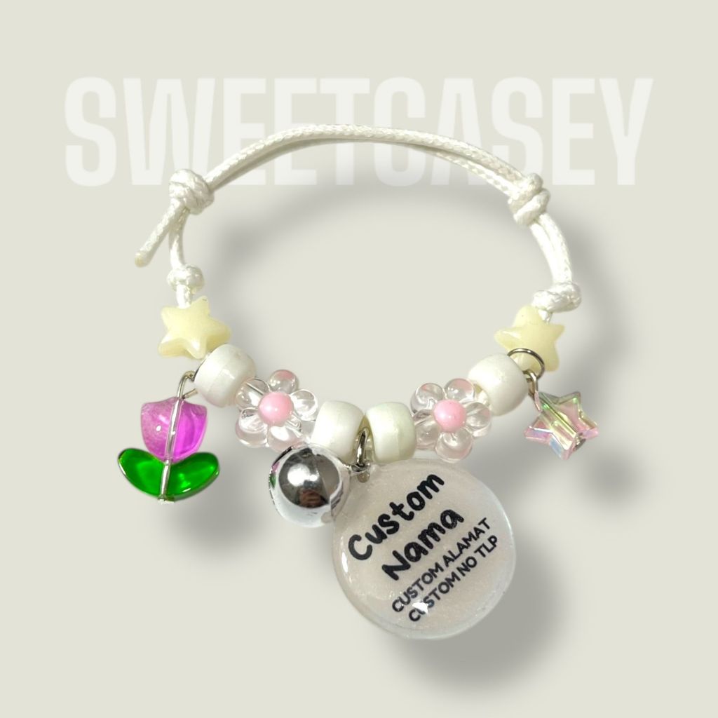 KALUNG KUCING CUSTOM NAMA/GARDEN CAT NECKLACE/KALUNG KUCING GARDEN/KALUNG KUCING/KALUNG FREE NAMA - Gambar 3