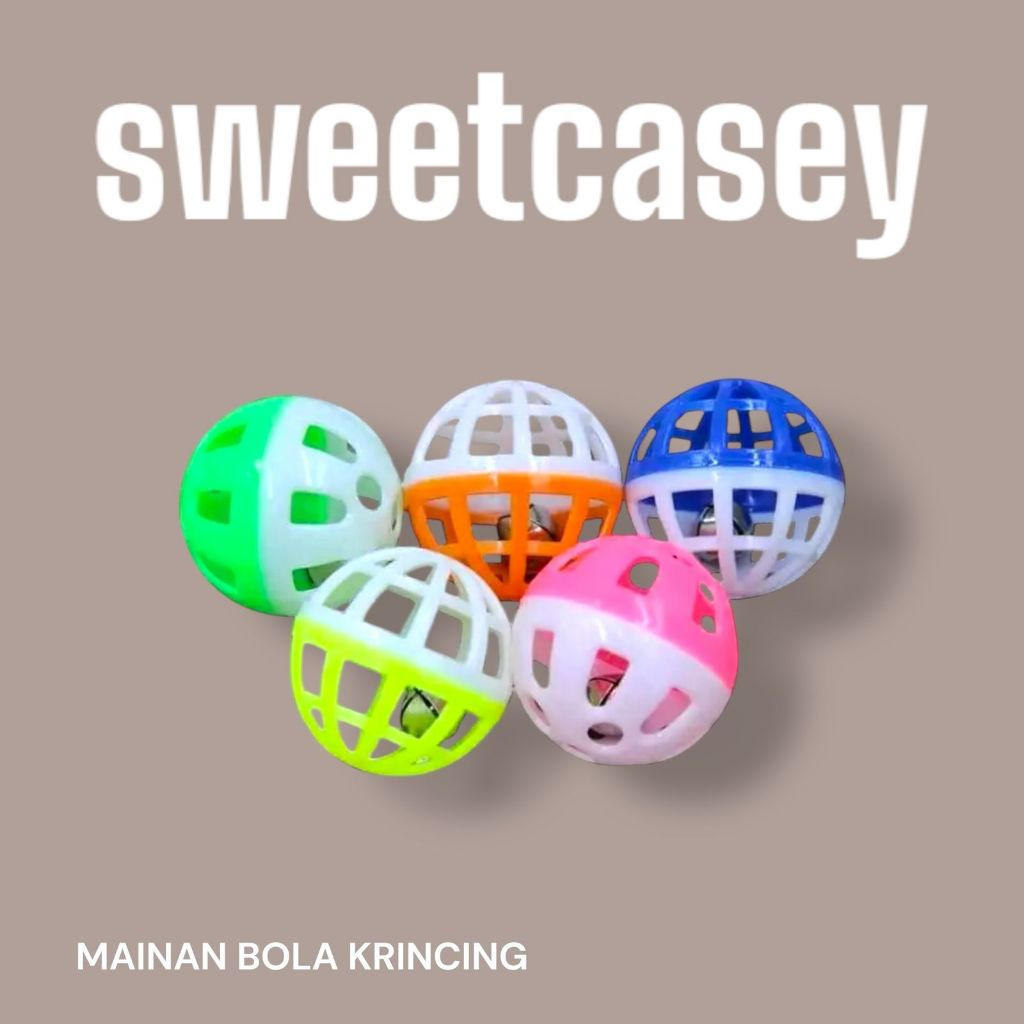 BOLA MAINAN KUCING KRINCING BISA BUNYI / MAINAN HEWAN PELIHARAAN / CAT TOYS - Gambar 3