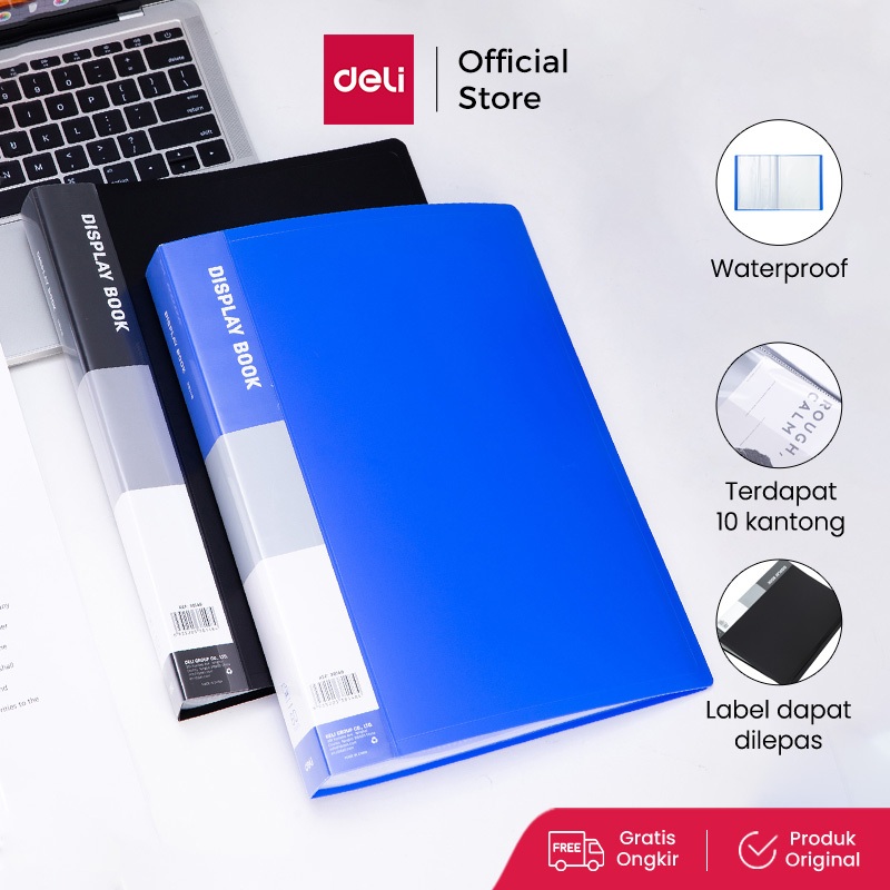 Deli Display Book / Map Clear Holder Document Keeper / Penyimpanan File Dokumen A4 10 Pages 3814X