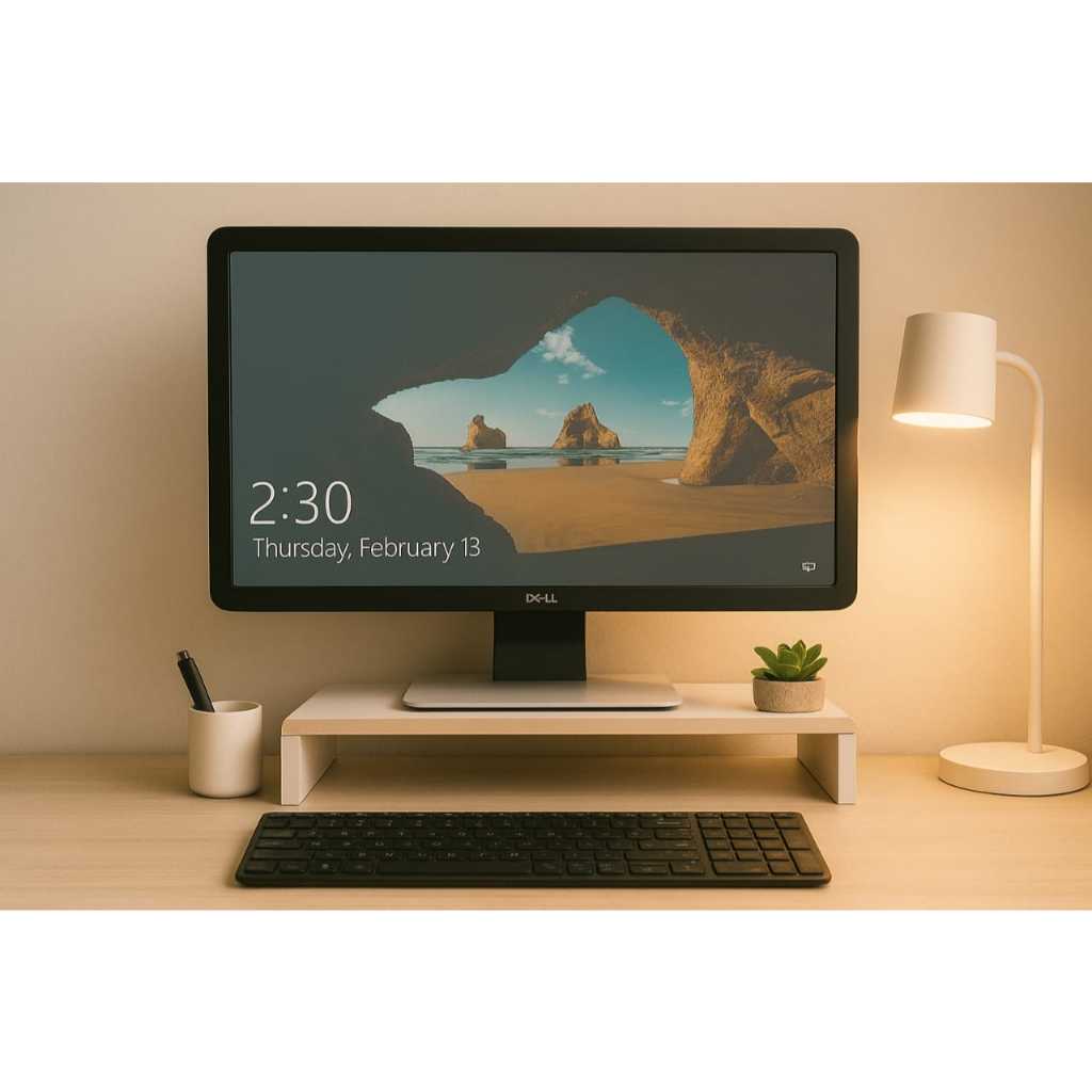 Wooden Laptop Table Monitor Stand Laptop Stand Monitor Riser - Monitor ...