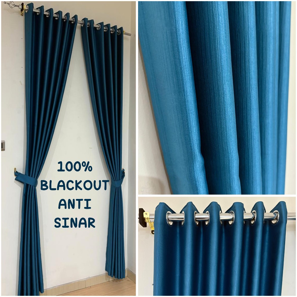 KONG GORDEN BLACKOUT SAFRON POLOS MINIMALIS TEBAL 7 WARNA PREMIUM GORDENG HORDENG LAKU KERAS - Gambar 4