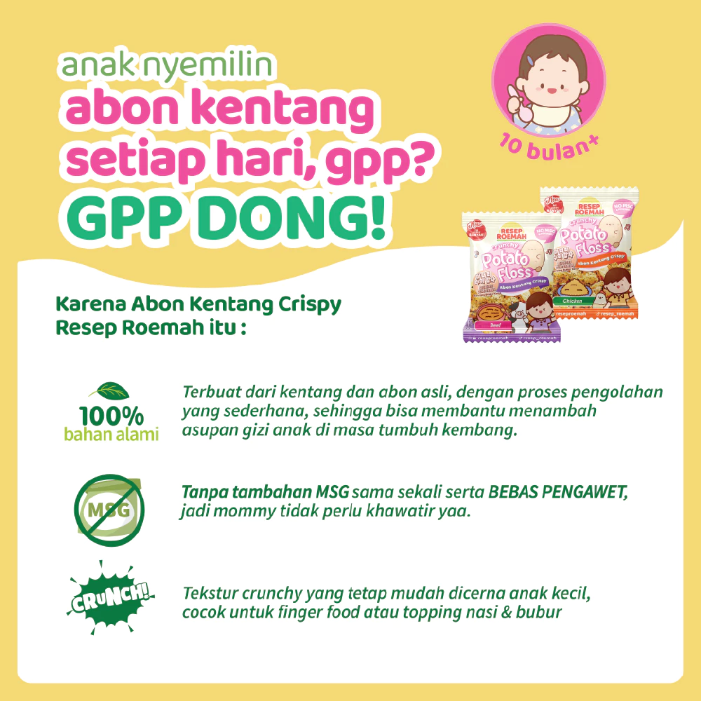 Resep Roemah Kentang Abon Crispy Anak / Crunchy Potato Floss / Kentang Butter Korea / Kentang Abon Ayam Sapi Ikan / BB Booster Beef Chicken Fish Floss / MPASI Bayi Anti GTM / Halal No MSG - Gambar 3