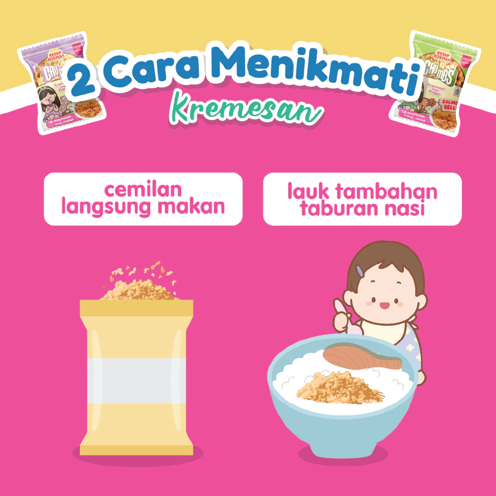 Resep Roemah / Kremes Protein Hati Ayam Kampung Sapi Ikan Udang / Kremesan Tabur Gurih MPASI / Crispy Crumbs / BB Booster MPASI / Penambah Selera Makan MPASI Bayi Anti GTM / Halal No MSG & No Pengawet - Gambar 4