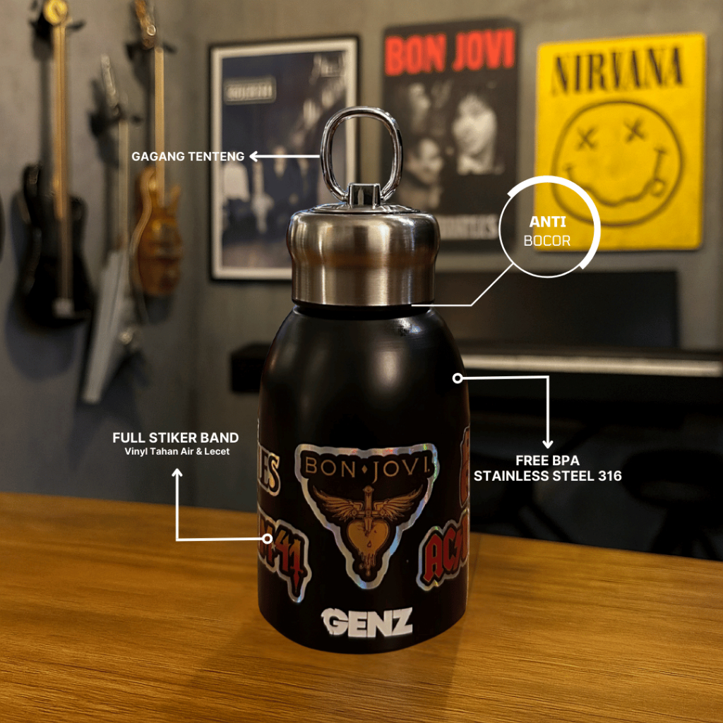 Tumbler Aesthetic CHILL 280 ML Genz Vacuum Insulated  280ml Aesthetic Mini Tahan Dingin Dan Panas foto 4