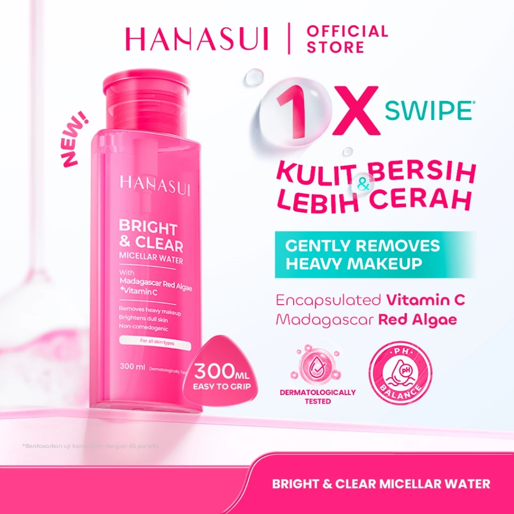 [BUNDLE] Hanasui Basic Skincare Set - Glow Expert Gentle Cleanser Collagen Water Sunscreen SPF 50 Bright Expert Moisturizer Gel Micellar Water Niacinamide Tranexamic Acid Vitamin C Membersihkan Melembapkan Mencerahkan Wajah - Gambar 3