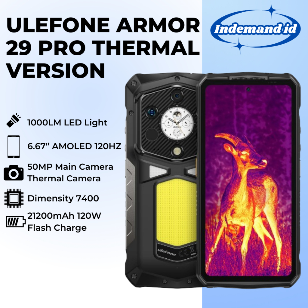 Ulefone Armor 29 Pro Thermal Version 5G 6.67'' AMOLED 120HZ 21200mAh 16GB 512GB