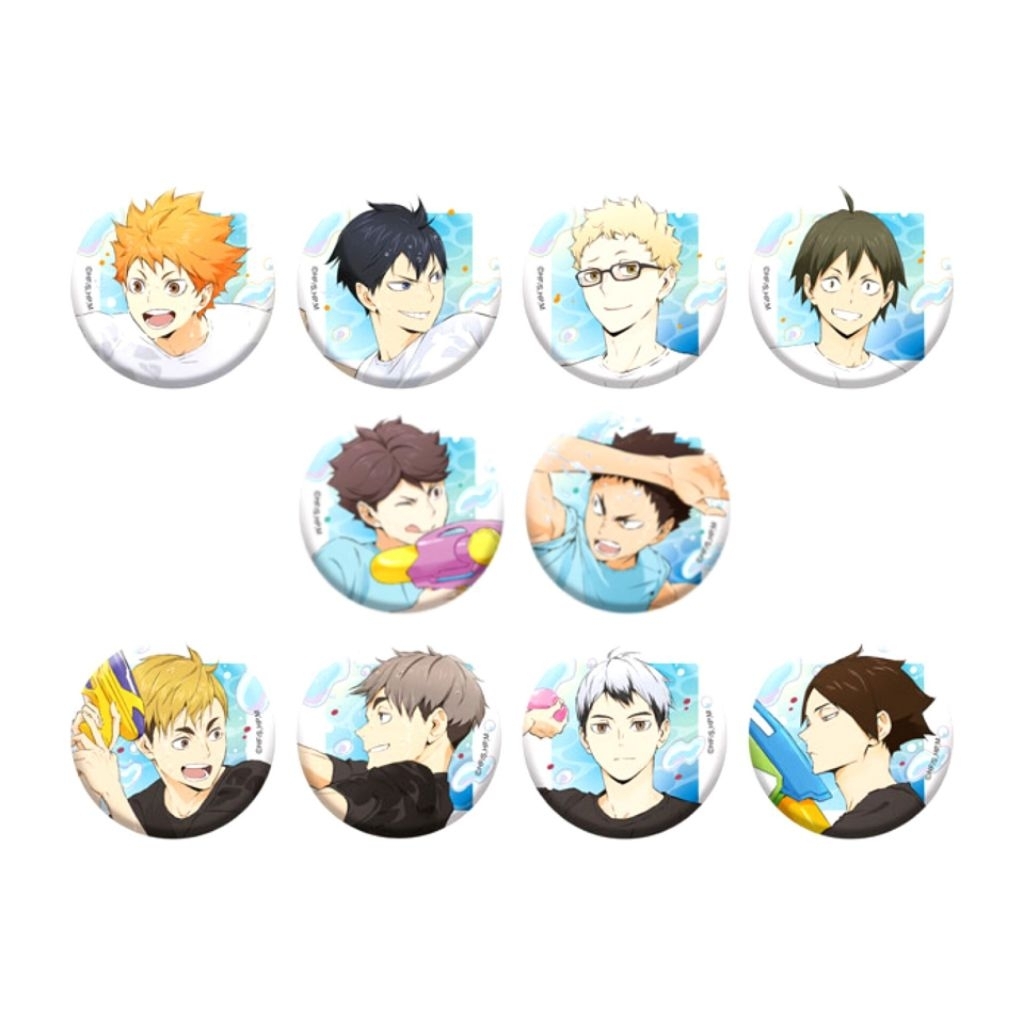 [READY] BADGE OFFICIAL HAIKYUU WATER PLAY SET HINATA KAGEYAMA OIKAWA ...