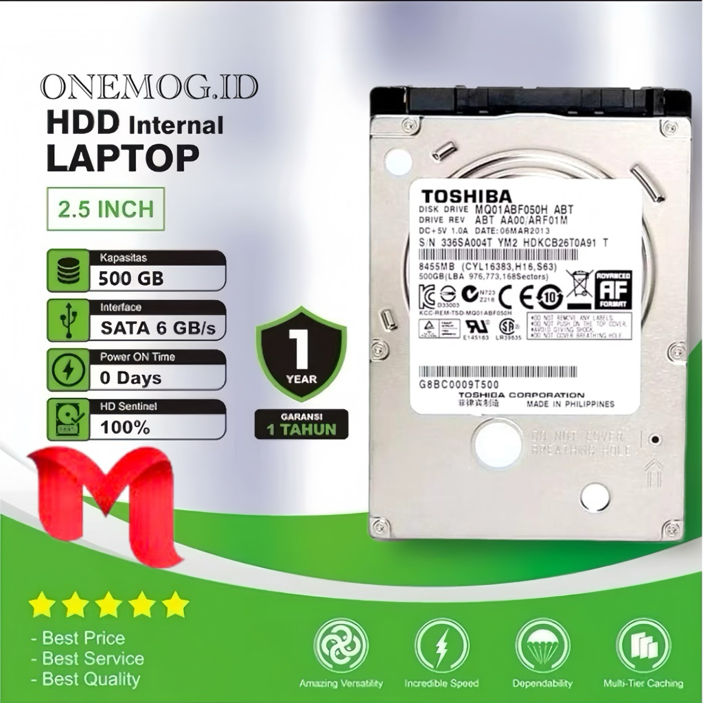 New 500GB Toshiba Slim 2.5 Internal Sata 0 Days Hard Drive 500GB HDD ...