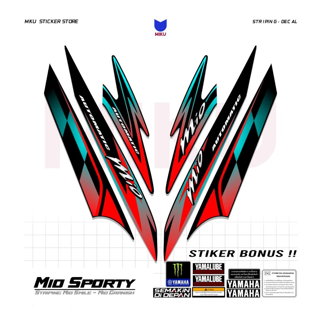 MS72b Sticker Sticker Striping Striping Striping Skotlet Lis Mio Smile ...