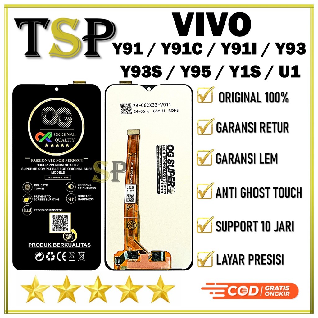 LCD TOUCHSCREEN VIVO Y91 / Y91C / Y93 / Y95 / Y1S FULLSET ORIGINAL