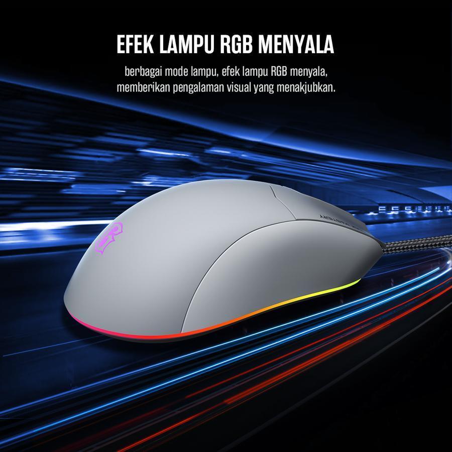 Gamen GM210 / GM210W / GM220 / GM-210 / GM-210W / GM-220 Gaming Mouse RGB Lighting Wired - Gambar 4