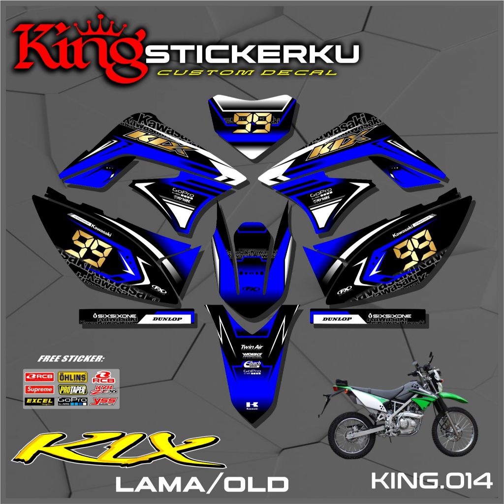 KLX 150 S/Old Striping Sticker Minimalist Racing Graphic Design - KLX ...