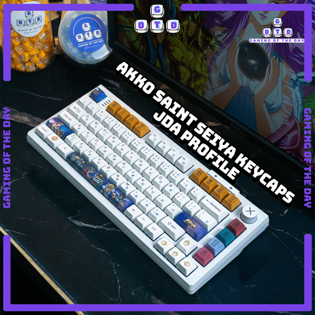 AKKO Saint Seiya Keycaps Japanese Root PBT Dye Sub JDA Profile Keycaps ...
