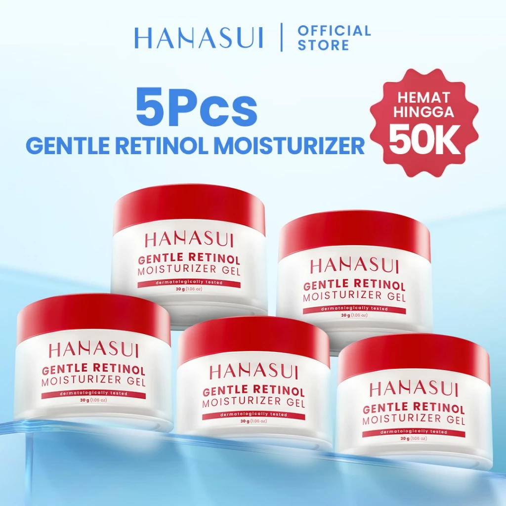 [5pcs Hemat] HANASUI Moisturizer Gel Series - Pelembab Gel Lembap & Mudah Menyerap - Bright Expert Mencerahkan - Ceramide Korean Probiotics Skin Barrier - Daily Retinol Cegah Penuaan Dini - Gambar 2