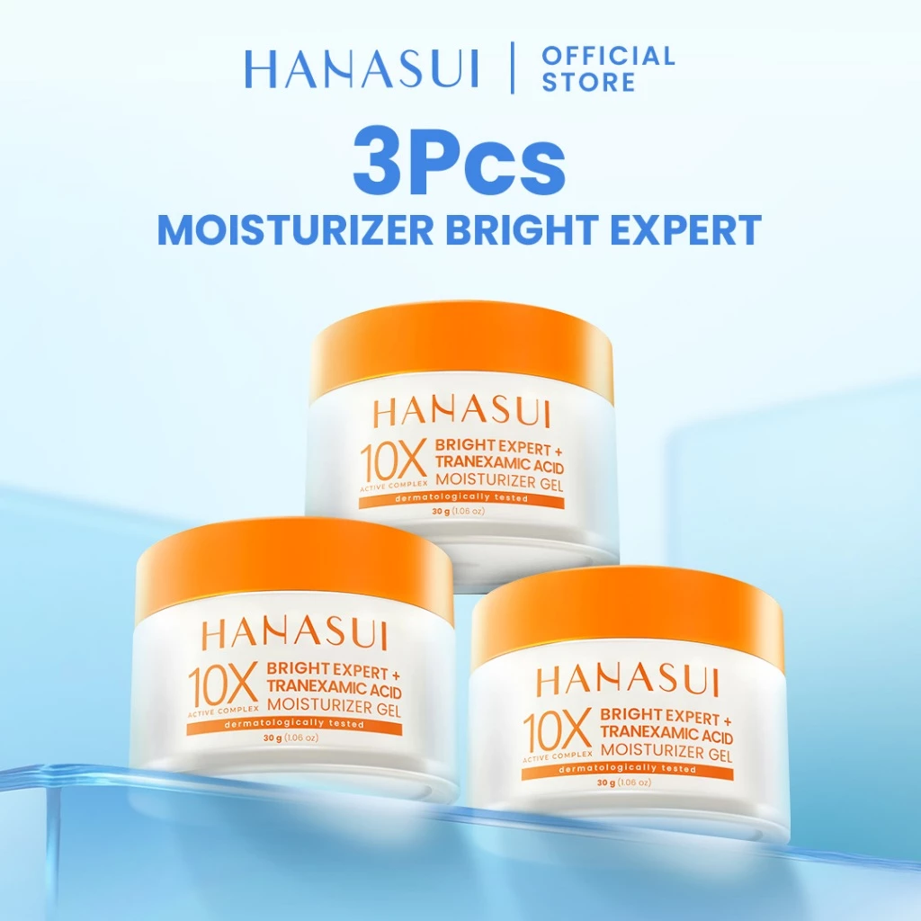 [5pcs Hemat] HANASUI Moisturizer Gel Series - Pelembab Gel Lembap & Mudah Menyerap - Bright Expert Mencerahkan - Ceramide Korean Probiotics Skin Barrier - Daily Retinol Cegah Penuaan Dini - Gambar 4