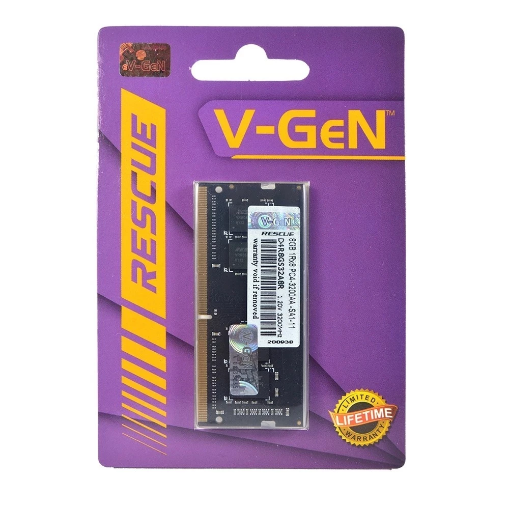 V-GEN Sodim RAM DDR4V-GeN RESCUE 4Gb / 8GB PC25600/3200Mhz