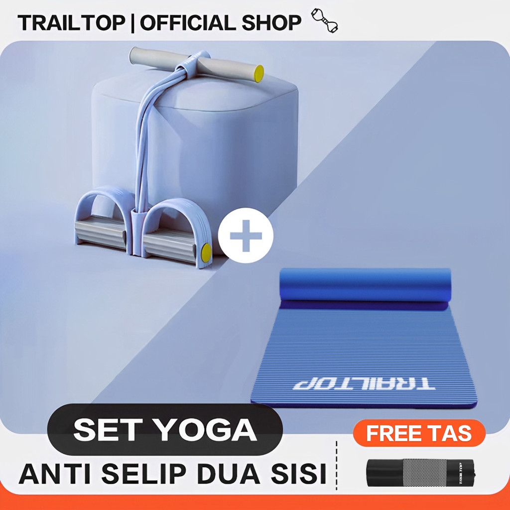 TrailTop Matras Olahraga Dan Tummy Trimer Pengecil Perut Fitnes Set Yoga Mat Alat Olahraga Di Rumah