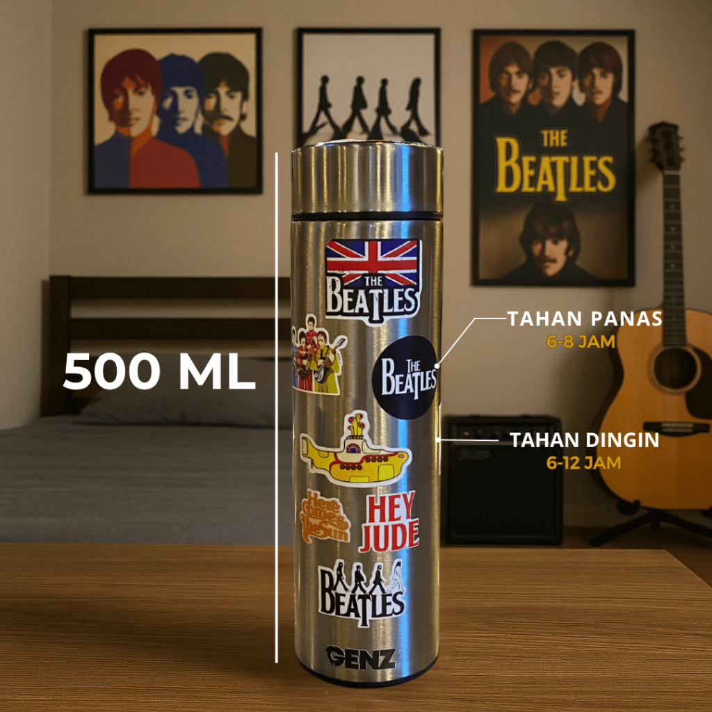 THE BEATLES Tumbler Aesthetic  Premium Stainless Stell Tahan Dingin Panas 500Ml LED TEMPERATUR foto 4